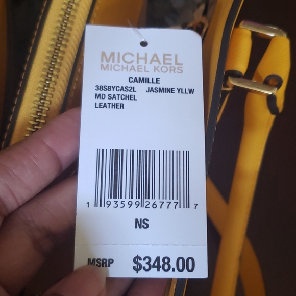 Michael Kors Saffiano Leather Fall Yellow Satchel - Picture 16 of 16